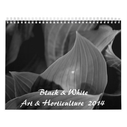 Schwarze u. weiße Kunst u. Gartenbau 2014 Kalender (Titelbild)