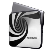 Schwarze u. weiße Kunst Vol. 2 Laptopschutzhülle (Vorderseite Links)