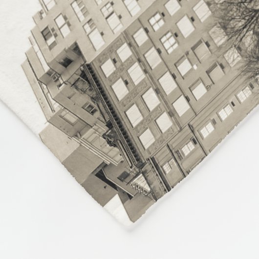 Schwarze u. weiße Landschaft im Central Park Fleecedecke (Ecke)