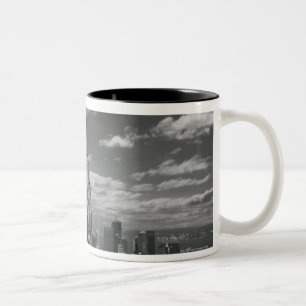 Schwarze u. weiße Landschaft von New- York Zweifarbige Tasse