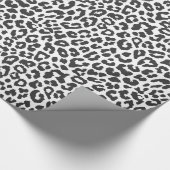 Schwarze u. weiße Leopard-Druck-Tierhaut-Muster Geschenkpapier (Ecke)