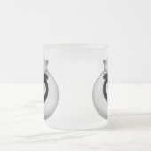 Schwarze u. weiße Liebe-Katzen-Tasse Mattglastasse (Mittel)