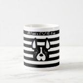 Schwarze u. weiße Liebe-Tasse der französischen Kaffeetasse (Mittel)