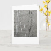 Schwarze u. weiße Linien auf grauer abstrakter Karte (Gelbe Blume)