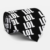 Schwarze u. weiße LOL Krawatte (Gerollt)