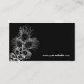 Schwarze u. weiße Mädchen-Visitenkarte Visitenkarte (Rückseite)