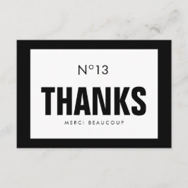 Schwarze u. weiße Mode DANKEN IHNEN Dankeskarte