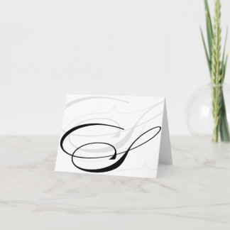 Schwarze u. weiße Monogramm-Karten der