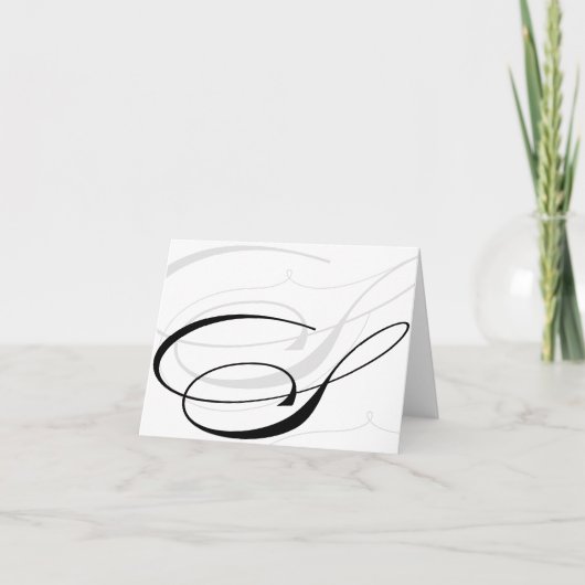 Schwarze u. weiße Monogramm-Karten der (Vorderseite)