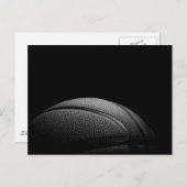 Schwarze u. weiße Nahaufnahme-Basketball-Postkarte Postkarte (Vorne/Hinten)