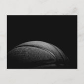 Schwarze u. weiße Nahaufnahme-Basketball-Postkarte Postkarte (Vorderseite)
