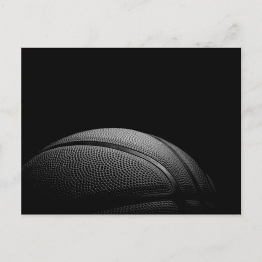 Schwarze u. weiße Nahaufnahme-Basketball-Postkarte Postkarte (Vorderseite)
