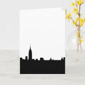 Schwarze u. weiße New- YorkSilhouette Karte (Gelbe Blume)