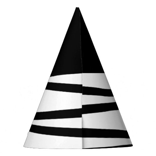 Schwarze u. weiße Party-Hüte Partyhütchen (Rückseite)