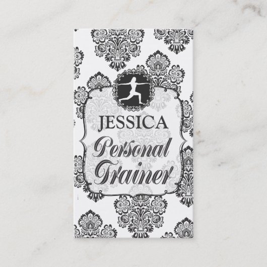 Schwarze u. weiße persönliche terminkarte (Vorderseite)