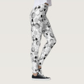 Schwarze u. weiße Pickleballs Leggings (Rechts)