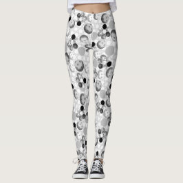 Schwarze u. weiße Pickleballs Leggings