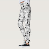 Schwarze u. weiße Pickleballs Leggings (Links)
