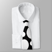 Schwarze u. weiße Punkt-Krawatte Krawatte (Gebunden)