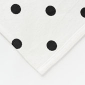 Schwarze u. weiße Punkte Fleecedecke (Ecke)