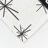 Schwarze u. weiße Retro Muster-Streifen 1 Fleecedecke (Ecke)