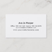 Schwarze u. weiße Retro Muster x vier: Spaß u. Visitenkarte (Rückseite)