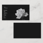 Schwarze u. weiße Rosen-Geschäfts-Karte Visitenkarte (Vorne/Hinten)