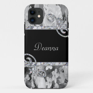 Schwarze u. weiße Rosen u. Case-Mate iPhone Hülle