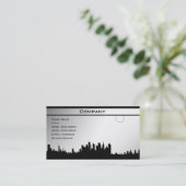 Schwarze u. weiße Schablone 3 Visitenkarte (Stehend Vorderseite)