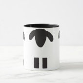 Schwarze u. weiße Schaf-Tasse Tasse (Zentrum)