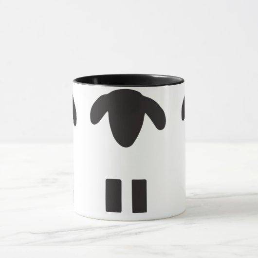 Schwarze u. weiße Schaf-Tasse Tasse (Zentrum)