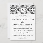 Schwarze u. weiße spanische einladung (Vorderseite)