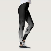 Schwarze u. weiße Spaß-Punkte u. Kreise mit Ombre Leggings (Rechts)