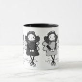 Schwarze u. weiße SqueakyAngels Tasse (Zentrum)