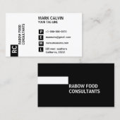 Schwarze u. weiße StandardVisitenkarte Visitenkarte (Vorne/Hinten)