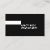 Schwarze u. weiße StandardVisitenkarte Visitenkarte (Rückseite)