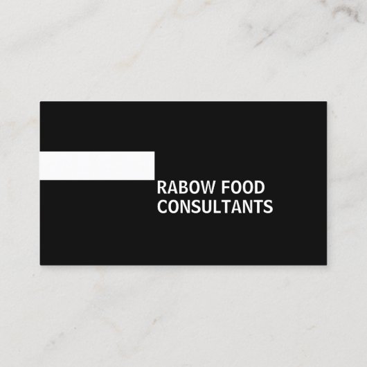 Schwarze u. weiße StandardVisitenkarte Visitenkarte (Rückseite)