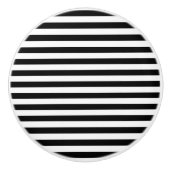 Schwarze u. weiße Streifen Keramikknauf (Vorderseite)