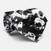 Schwarze u. weiße TINTE SPRITZT nahtloses Muster Krawatte (Gerollt)