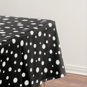 Schwarze u. weiße Tupfen der Tischdecke-"60x84" Tischdecke