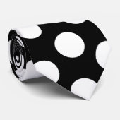 Schwarze u. weiße Tupfen Krawatte (Gerollt)