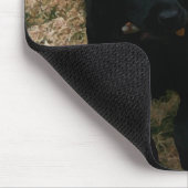 Schwarze u. weiße WelpenMausunterlage Mousepad (Ecke)