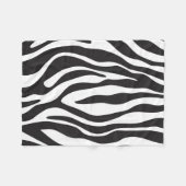 Schwarze u. weiße Zebra-Druck-Fleece-Decke Fleecedecke (Vorderseite (Horizontal))