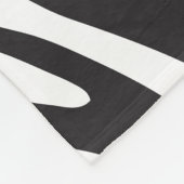 Schwarze u. weiße Zebra-Druck-Fleece-Decke Fleecedecke (Ecke)