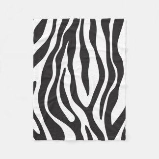 Schwarze u. weiße Zebra-Druck-Fleece-Decke Fleecedecke
