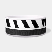 Schwarze u. weiße Zebra-Streifen Napf (Links)