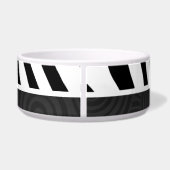 Schwarze u. weiße Zebra-Streifen Napf (Rückseite)