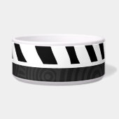Schwarze u. weiße Zebra-Streifen Napf (Rechts)