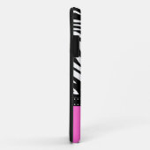 Schwarze u. weiße Zebrastreifen mit Pink Case-Mate iPhone Hülle (Hinten/Rechts)