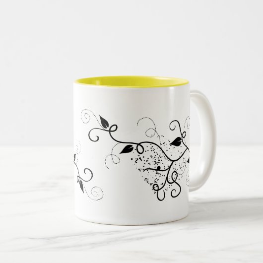 Schwarze u. weiße zweifarbige tasse (VorderseiteRechts)